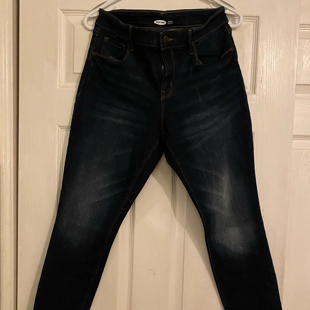 Dark Wash - Mid-Rise Rockstar Super Skinny Jeans